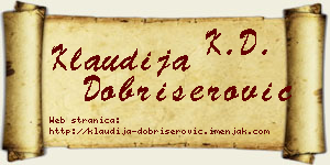 Klaudija Dobrišerović vizit kartica